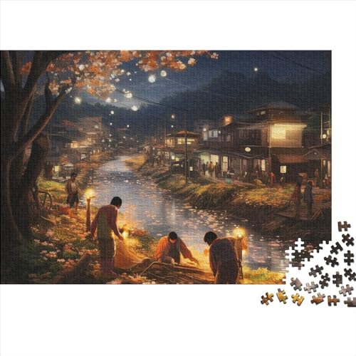 Quiet Town Puzzle 1000 + Puzzle for Adults, Town Life Puzzle Game, for Adults Stress Relieve Family Puzzle Game for Adults and Children from 14 Years 1000pcs (75x50cm) von OakiTa