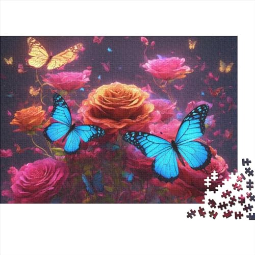 Roses 1000 Teile Puzzles for Erwachsene Love Theme Premium Wooden Gifts Large Puzzles Educational Game Toy Gift for Wall Decoration Birthday Present 1000pcs (75x50cm) von OakiTa