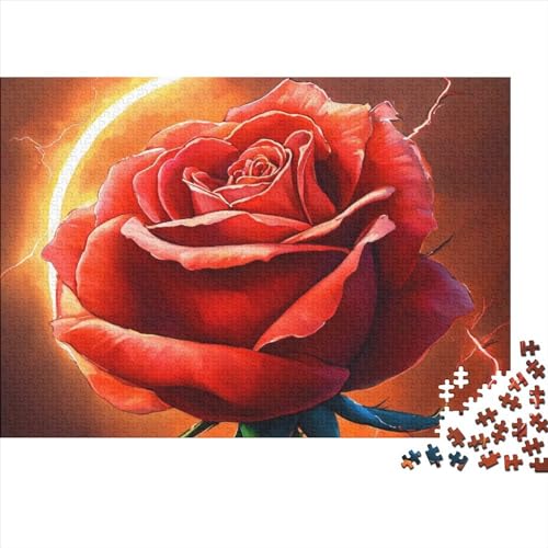 Roses Puzzle Für Erwachsene,Puzzle 1000 Teile Herausforderndes Puzzles Floral,Geschicklichkeitsspiel Für Die Ganze Familie,Bunte Fliesen Spielzeug Spiel,Geschenke 1000pcs (75x50cm) von OakiTa