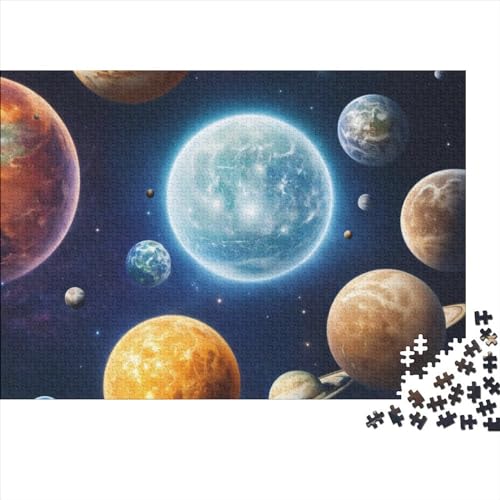 Sci-fi Theme Premium Holz Puzzles 300 Teile Galaxy Outer Space,Geburtstagsgeschenk,Geschenke Für Frauen,Wandkunst Für Erwachsene Und Jugendliche Herausforderung Geschenke 300pcs (40x28cm) von OakiTa