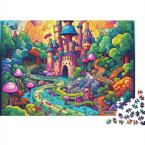 Wunderland Puzzle Für Erwachsene,Puzzle 300 Teile Herausforderndes Puzzles,Geschicklichkeitsspiel Für Die Ganze Familie,Bunte Fliesen Spielzeug Spiel,Geschenke 300pcs (40x28cm) von OakiTa