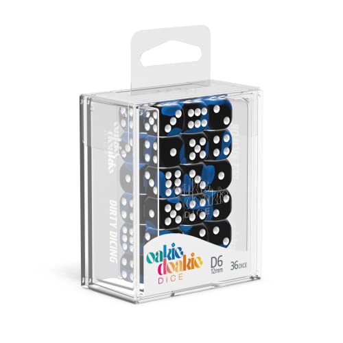 Oakie Doakie Dice D6-Würfel, 12 mm, leuchtet im Dunkeln, Deep Ocean (36) Rollenspiele von Oakie Doakie