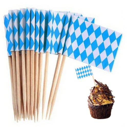 100pcs Bier Cupcake Topper, Oktoberfest Zahnstocher Flaggen Flaggen Bierparty Oktoberfest Cupcake Picks für Barbecue Snack Würstchen Kuchen DecorationToothpick 100pcs Bier Cupcake Topper, Oktoberfest Zahnstocher Flaggen Flaggen Bierparty Oktoberfest Cupcake Picks für Barbecue Snack Würstchen Kuchen DecorationToothpick von Obelunrp