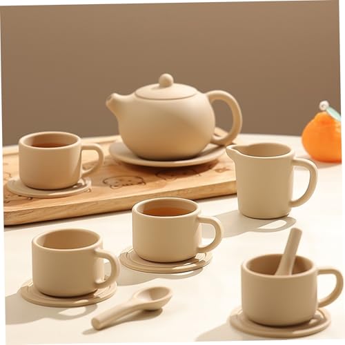 15pcs/Set Kids Tea Party Set Safe Silicon -Hitze -Proof -Play -Spielzeug gehören Teekannen/Untersetzer/Teetassen/Spoons Schockproof Spielen Tee für Mädchen Jungen, Spielzeug, Party von Obelunrp