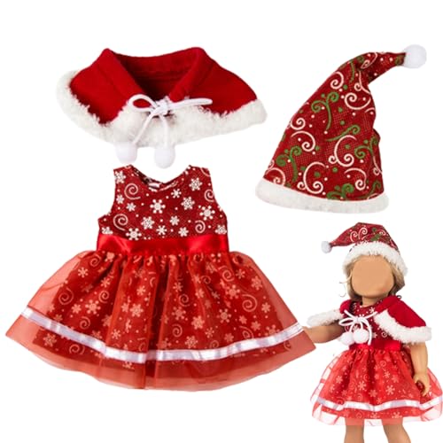 Babypuppenkleidung für 20 -Zoll -Puppen 3pcs/Set Babypuppenoutfit von Obelunrp