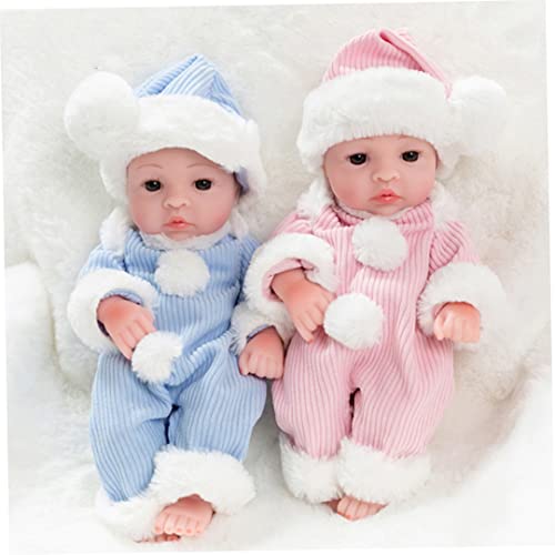 Obelunrp Babypuppe, 2pcs 10,6 Zoll weiche Vinyl -Zwillinge Puppen, realistische Babypuppe, Puppen für Kinder Alter 3+ von Obelunrp