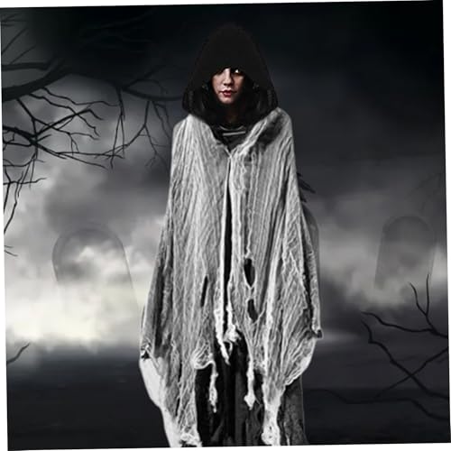 Obelunrp Halloween Umhang mit Haube Vintage Sensenmut Cloak Horror mittelalterliche Männer Renaissance Hexen Geisterkostüm für Erwachsene Cosplay Requisiten Halloween Party, Grim Reaper Obelunrp Halloween Umhang mit Haube Vintage Sensenmut Cloak Horror mittelalterliche Männer Renaissance Hexen Geisterkostüm für Erwachsene Cosplay Requisiten Halloween Party, Grim Reaper von Obelunrp
