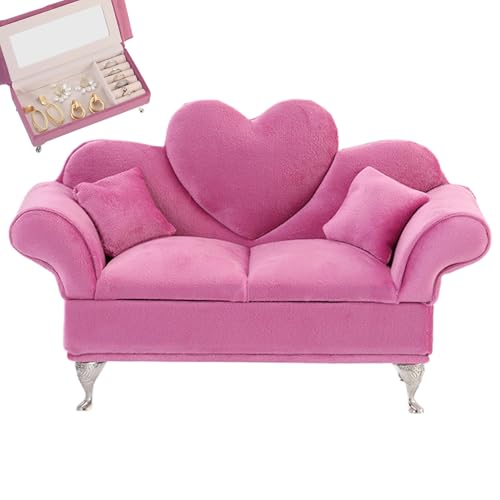 Obelunrp Sofa Schmuckschatulle, 9,3x3.7x4,9in Samt Couch Halskette Aufbewahrungsbox, Miniaturpuppenhaus Couch, Puppenhaus Sofa Dollhouse Möbeldekoration Obelunrp Sofa Schmuckschatulle, 9,3x3.7x4,9in Samt Couch Halskette Aufbewahrungsbox, Miniaturpuppenhaus Couch, Puppenhaus Sofa Dollhouse Möbeldekoration von Obelunrp
