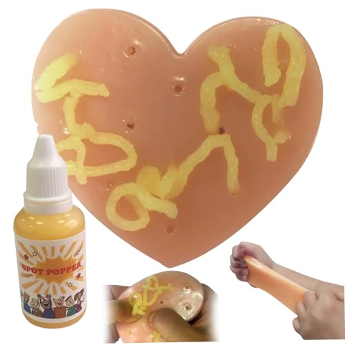 Obelunrp Pickple Popper Toy, 3,5 -Zoll -Herz -Pickel -Popping -Spielzeug mit Pickel -Eiter, weiches Pickel -Pop -Pop -Spielzeug, Pickel -Picking -Stress -Entlastungsspielzeug für Erwachsene Obelunrp Pickple Popper Toy, 3,5 -Zoll -Herz -Pickel -Popping -Spielzeug mit Pickel -Eiter, weiches Pickel -Pop -Pop -Spielzeug, Pickel -Picking -Stress -Entlastungsspielzeug für Erwachsene von Obelunrp