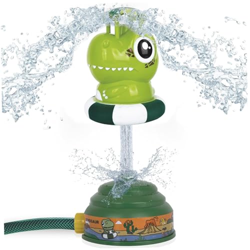 Raketensprinkler, Sprinkler -Spielzeugwerfer - Outdoor Splash Sprinkler für Kinder Outdoor Yard Sprinkler für, Mädchengeschenk, Dinosaurierform von Obelunrp