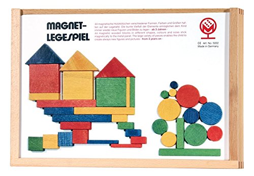 Oberschwäbische Magnetspiele 5002 " Magnet-Legespiel " 44 Teile im Holzkasten von Oberschwbische Magnetspiele