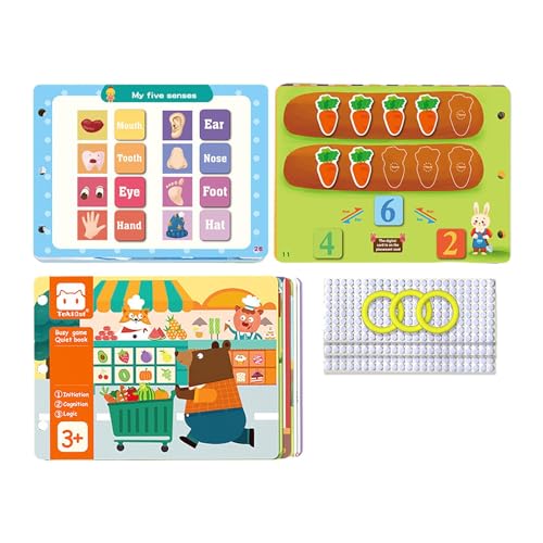 Buch für die Vorschule, ruhiges Buch, leises Aktivitätenbuch, Cartoon, Lernmaterial, pädagogisches und sensorisches Spielzeug für und Mädchen, entwickelt die Buch für die Vorschule, ruhiges Buch, leises Aktivitätenbuch, Cartoon, Lernmaterial, pädagogisches und sensorisches Spielzeug für und Mädchen, entwickelt die von Obesntln