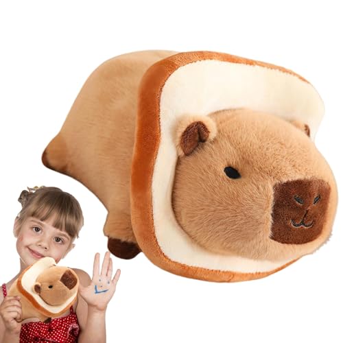 Capybara Plüschtier, Capybara | Capybara Plüschtiere 10 Zoll | Plüschpuppen Kissen, Heimdekoration aus realistischem Tierplüsch zum Kuscheln und Einkuscheln von Obesntln