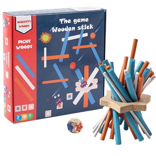 Keep It Steady Games – Holzstab, tragbares Reaktionstrainingsspielzeug | buntes Lernspielzeug, lustiges Herausforderungsspiel für Familientreffen, Partys, Reisen, den Schulraum Keep It Steady Games – Holzstab, tragbares Reaktionstrainingsspielzeug | buntes Lernspielzeug, lustiges Herausforderungsspiel für Familientreffen, Partys, Reisen, den Schulraum von Obesntln
