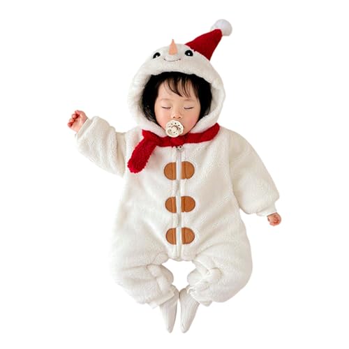 -Kostüm – -Outfit für Weihnachten, Cartoon-Strampler, vollständige Abdeckung, dicke Außenkleidung, Zubehör für die Winterwärme, weiß, 60 cm -Kostüm – -Outfit für Weihnachten, Cartoon-Strampler, vollständige Abdeckung, dicke Außenkleidung, Zubehör für die Winterwärme, weiß, 60 cm von Obesntln
