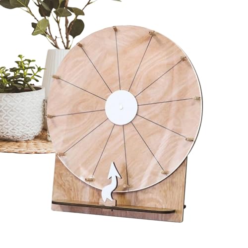 Obesntln Drehscheibe Für Preise, 28 cm Holz Roulette Glücksrad, Rotierende Partyzubehör Für Kinder Erwachsene Geburtstag Klassenzimmer Belohnungsspiele Veranstalter Messen Karneval von Obesntln