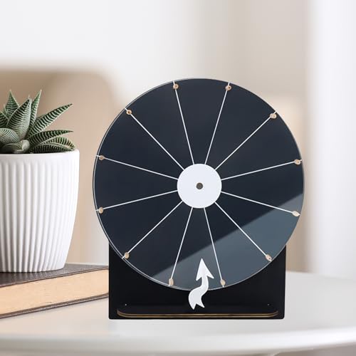 Obesntln Drehscheibe Für Preise | 28 cm Holz Roulette Glücksrad | Drehendes Familienspiel Nacht Zubehör für Klassenraum Belohnungen Messe Feiertagsfeiern Kindergeburtstag Jugendliche Erwachsene von Obesntln