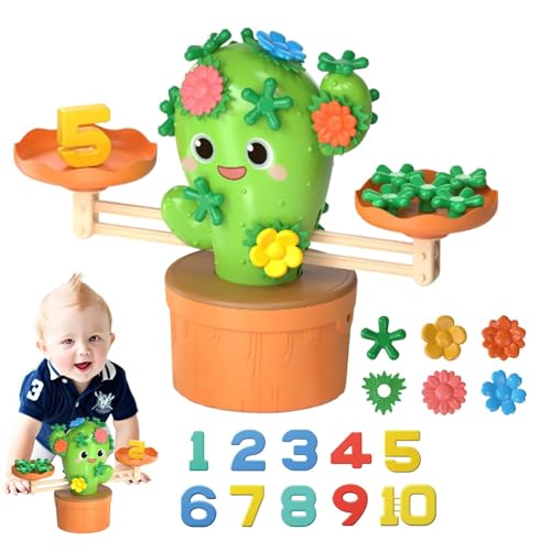 Obesntln Kaktuswaage, stapelbares Spielzeug, Kaktuszählen, buntes Uhrspielzeug, Balance Mathematik, multifunktionales Gleichgewichts-Mathe-Spielzeug, lustiges Spielzeug zum Sortieren von Obesntln Kaktuswaage, stapelbares Spielzeug, Kaktuszählen, buntes Uhrspielzeug, Balance Mathematik, multifunktionales Gleichgewichts-Mathe-Spielzeug, lustiges Spielzeug zum Sortieren von von Obesntln