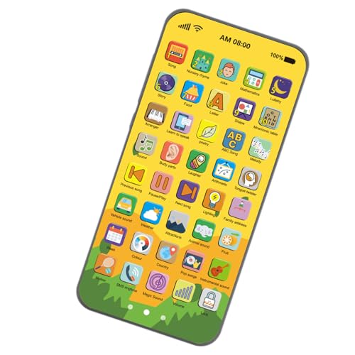 Spielzeug Handy Modell, Simuliertes Lern-Telefon Für Kleinkinder, Touchscreen Interaktive Handys Wiederaufladbar Für Mädchen Zu Hause von Obesntln