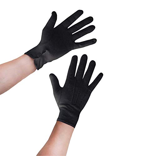 Oblique Unique® 1 Paar Herren Handschuhe in Schwarz aus Baumwolle von Oblique Unique