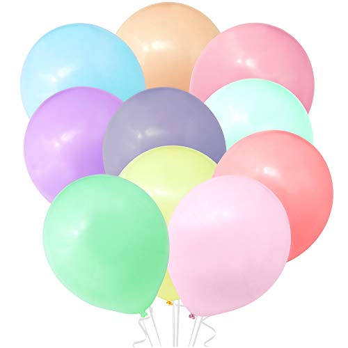 Oblique Unique® 10 Luftballons Bunt Pastell Farben für Kinder Geburtstag Party Deko Ballons Baby Shower JGA Einschulung Schuleinführung zum Spielen von Oblique Unique