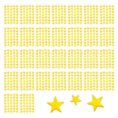 Oblique Unique® 1050 Sterne Sticker Aufkleber in Gold für Geburtstag Jubiläum Weihnachten Weihnachtskarten Grußkarten Basteln Scrapbooking uvm. von Oblique Unique