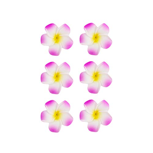 Oblique Unique® 6X Blumen Haarspangen Haarclips für Damen Haarschmuck Accessoires Sommer Garten Strand Hawaii Party Feier JGA Hochzeit Karneval Fasching - Farbe Wählbar (Pink) von Oblique Unique