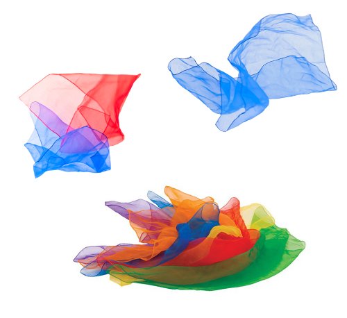 Oblique Unique® 6 x Jongliertücher Gymnastiktücher Tanztücher 6 Farben von Oblique Unique