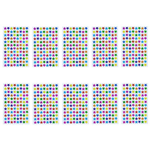 Oblique Unique® 960 Stern Sticker Sterne Aufkleber als Geschenkdeko zum Basteln Spielen Scrapbooking Dekorieren UVM. Glitzernd in bunt von Oblique Unique