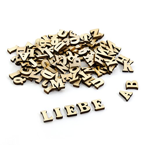 Oblique-Unique® ABC Holz Buchstaben Holzspielzeug ca. 100 Teile - Spielerisches Lernen des Alphabetes - Motorik Spielzeug von Oblique-Unique