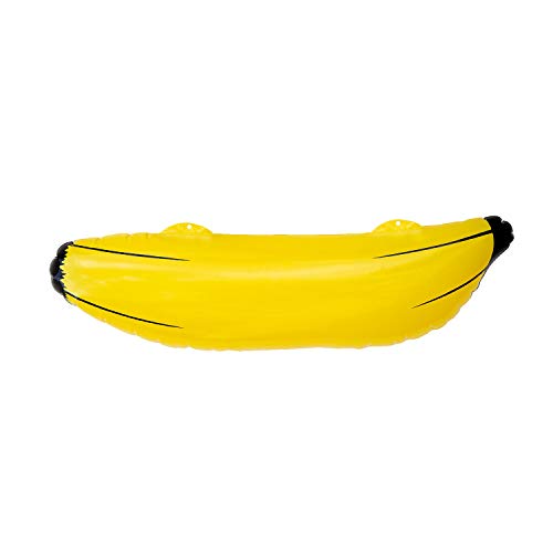 Oblique Unique® Banane aufblasbar Wasserspielzeug Badespielzeug für Pool Strand 64 cm Sommer Badespaß Fasching Karneval Motto Party Deko Gelb von Oblique Unique