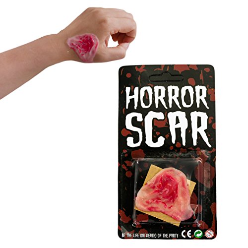 Oblique Unique® Blutige Wunde Haut Applikation Horror Ritzen Halloween Fasching Karneval von Oblique Unique