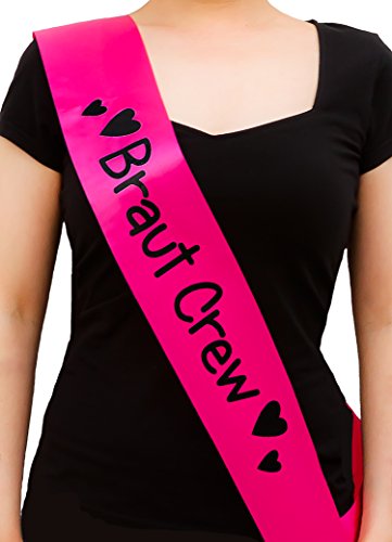 Oblique Unique® Braut Crew Schärpe in Pink Bride to Be Hen Party von Oblique Unique