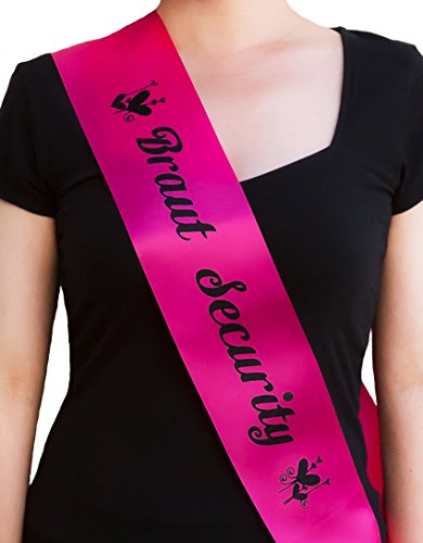 Oblique Unique® Braut Security Schärpe Pink mit Herzblumen Design von Oblique Unique