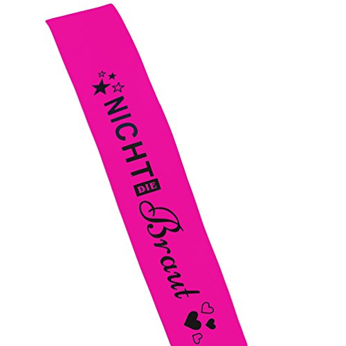 Oblique Unique® Braut oder Nicht DIE Braut Schärpe wählbar Bride to Be JGA Hochzeit - Perfektes Accessoire zum Junggesellinnenabschied (Nicht DIE Braut) von Oblique Unique