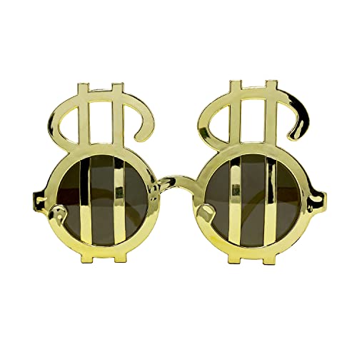Oblique Unique® Brille Dollar Zeichen Geld Partybrille Spaßbrille Sonnenbrille für Geburtstag Jubiläum Party Fasching Karneval Accessoire von Oblique Unique