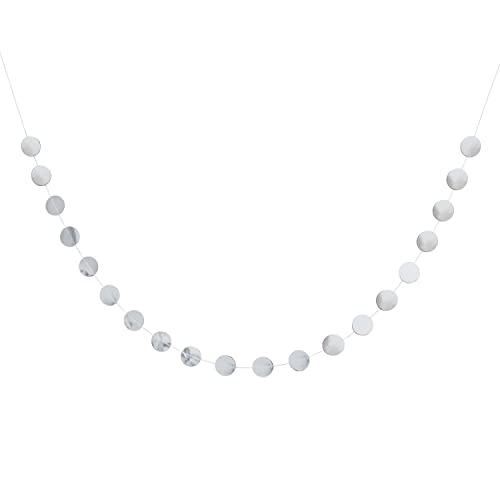 Oblique-Unique® Deckenhänger Papier Kreis Girlande Banner - Farbe wählbar - Deko für Geburtstag Hochzeit Jubiläum Party (Silber) von Oblique Unique