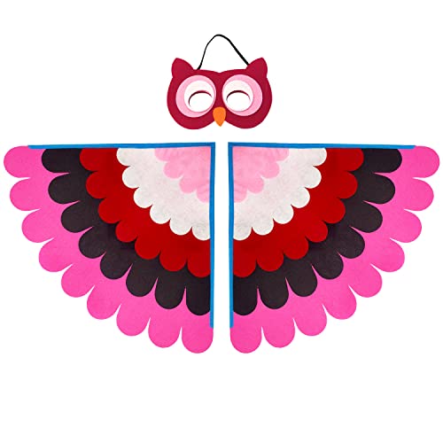 Oblique Unique® Eule Uhu Kostüm Accessoire Set - Flügel und Maske für Karneval Fasching Motto Party als Verkleidung und zum Spielen von Oblique Unique