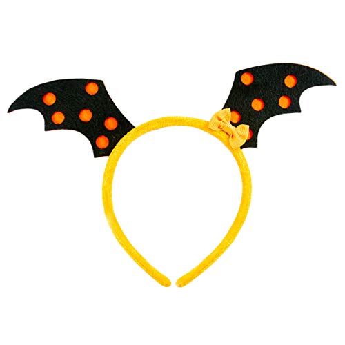 Oblique Unique® Fledermaus Haarreifen mit Flügeln und Schleife Kostüm Accessoire Haarreif für Halloween Karneval Fasching Motto Party von Oblique Unique