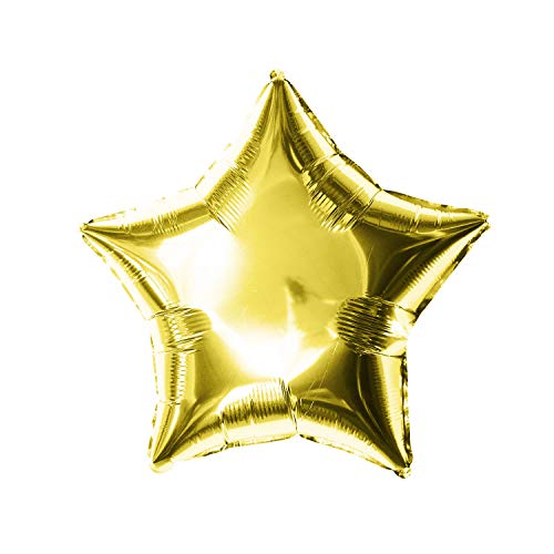 Oblique Unique® Folien Luftballon alle Buchstaben Alphabet ABC Herz Stern in Gold für Geburtstag Jubiläum goldene Hochzeit JGA Party Deko Folienballon - wählbar (Stern) von Oblique Unique