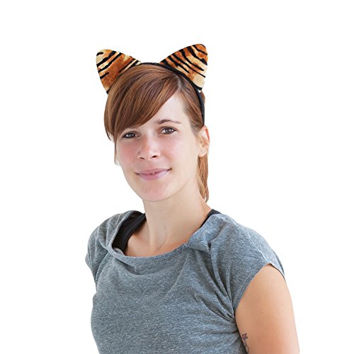 Oblique-Unique® Haarreif Tiger Ohren Dress Kostüm Accessoire für Fasching Karneval von Oblique-Unique
