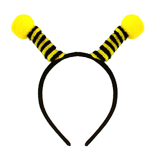 Oblique Unique® Haarreifen Biene Hummel Haarreifen mit Bommeln für Karneval Fasching Motto Party zum Verkleiden Gelb Schwarz von Oblique Unique