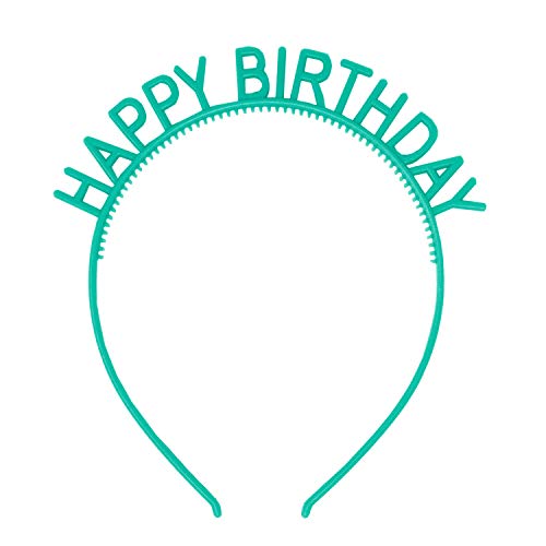 Oblique Unique® Haarreifen Happy Birthday Haarreif für Geburtstag Jubiläum Mädchen Damen Frauen Accessoire in Rosa Lila Grün (Grün) von Oblique Unique