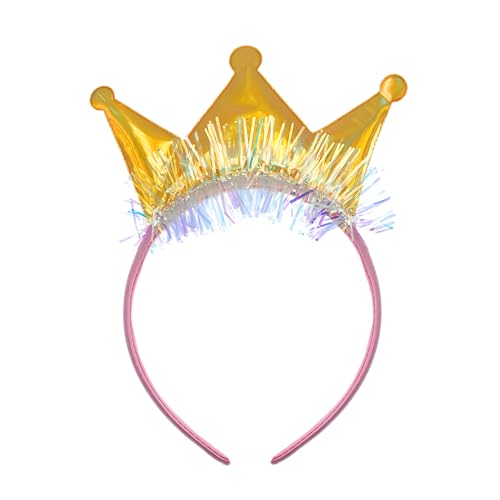 Oblique Unique® Haarreifen Krone irisierend Prinzessin Krönchen Königin Kopfschmuck Accessoire für Weihnachten Fasching Karneval von Oblique Unique