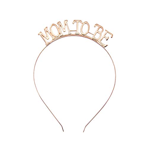Oblique Unique® Haarreifen Mom to Be Haarreif für Baby Shower Baby Party Mädchen Junge in Roségold aus Metall von Oblique Unique