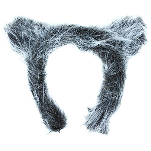 Oblique Unique® Haarreifen Wolf Ohren Plüsch Wolfsohren Haarreif für Fasching Karneval Motto Party Halloween Werwolf Kostüm Accessoires von Oblique Unique
