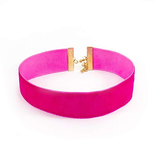 Oblique Unique® Halsband Halskette Damen Mädchen Kette Choker Pink für JGA Junggesellinnenabschied Party - Menge wählbar (Menge 1) von Oblique Unique