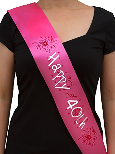 Oblique Unique® Happy Birthday Schärpe 40er Geburtstag I 40. Jubiläum von Oblique Unique
