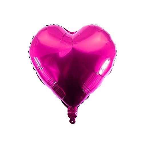 Oblique Unique® Herz Stern Folien Luftballon für Geburtstag Kindergeburtstag Hochzeit Party Feier Weihnachten Deko Folienballon - Wählbar (Herz Pink) von Oblique Unique