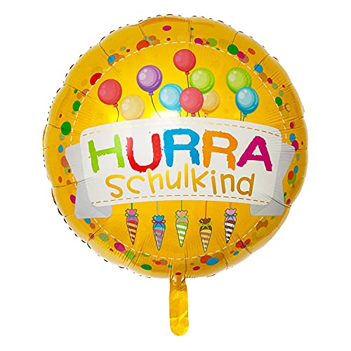 Oblique Unique® Hurra Schulkind Folien Luftballon Hänge Deko für Einschulung Schuleinführung Schulanfang Schulstart Dekoration Schule Ballon von Oblique Unique